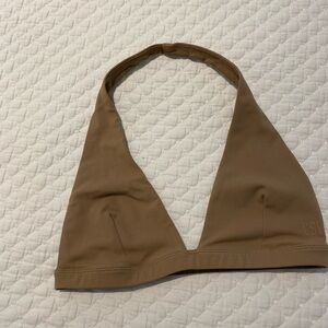 Triangle Halter Bralette in Taupe